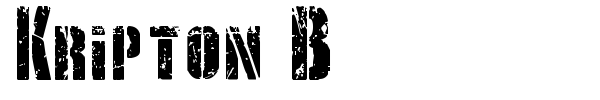 Kripton B font preview